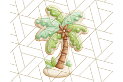 Summer Iced Cookie Clipart PNG, Cute Tropical Cookies Product Image 4