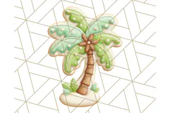 Summer Iced Cookie Clipart PNG, Cute Tropical Cookies Product Image 4
