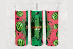 Summer Vibes Watermelon 20 oz sublimation design tumbler Product Image 1