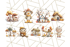 Cottagecore Halloween Clipart Cozy PNG, Autumn Fall Png Product Image 4