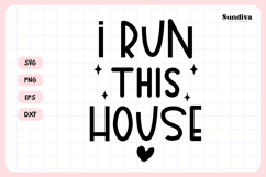 Funny Baby Bib Quote SVG | I Run This House Product Image 3