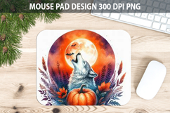 Fox Mouse pad Sublimation - Halloween Animal PNG Design Product Image 1