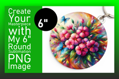 Dynamic Round Design for Sublimation , Flowers Product Image 1