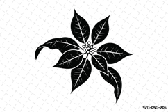 Christmas Poinsettia Svg | Christmas Svg | Svg Cut Files Product Image 1