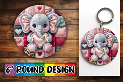 Radiant Car Coaster Circle Design, Valenines Animals Product Image 1