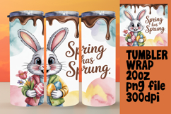 GRACEFUL 20oz PNG Tumbler Wrap , Easter Bunny Product Image 1