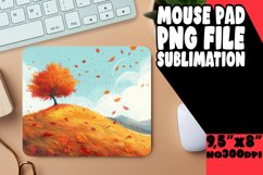 Autumn Mouse Pad Sublimation Watercolor Product Image 1