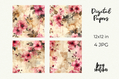 Love Letter Valentine Digital Paper Kit Rococo Patterns Product Image 2