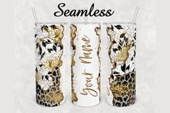 Floral Leopard Print Agate 20 oz sublimation design tumbler Product Image 1