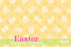 Easter Eggs Bunny Seamless Pattern PNG Sublimation Product Image 8