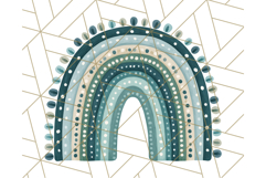 Boho Rainbow PNG Clipart, Earthy Arches &amp; Minimal Shapes Product Image 4