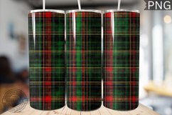 Green Christmas Plaid Tumbler Wrap -High Quality 300 Dpi Product Image 1