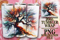 Chic Nature's Vibrant Springtime Tree Tumbler Wrap: 20oz Sub Product Image 1