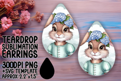 Whimsical Teardrop Design for Crafting , Cute Bunny Product Image 1
