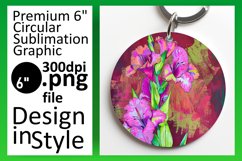 Colorful Floral Circle Design Sublimation PNG Product Image 1