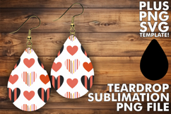 VIBRANT Teardrop Earrings Ideas PNG, Valentine's Pattern Product Image 1
