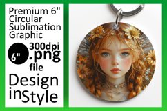 Chic Circle PNG Car Coaster Design , Fairy Product Image 1