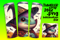 Customizable Sublimation Tumbler 20oz , Halloween Dino Product Image 1