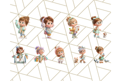 Kawaii City Girl PNG Clipart, Soft Dreamy Style Clip Art Product Image 4