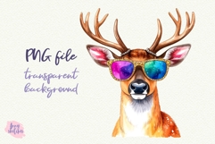 Disco Reindeer Clipart Groovy Disco Christmas PNG Product Image 2