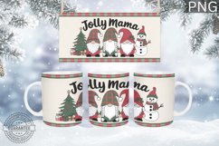 Jolly Mama Mug Wrap Design-Christmas Gnome Sublimation Product Image 1