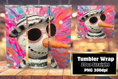 Snowman Wonderland Sublimation Tumbler Wrap 20oz Holiday Product Image 1