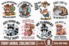 Funny Animal Sublimation Bundle PNG Product Image 1