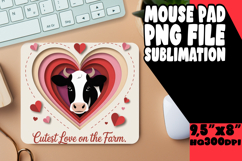 SWEET MOUSE PAD MAGICAL DESIGN, Cute Cow Product Image 1