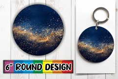 Radiant Blossom Leopard Sublimation Circle: Keychain, Coaste Product Image 1