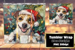 Christmas Peeking Dog Tumbler Wrap Winter Sublimation Product Image 1