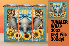 VIBRANT 20oz Tumbler Wrap PNG , Cute Animals Product Image 1