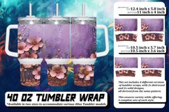 Glimmering Leopard Bloom Sublimation 40oz Product Image 1