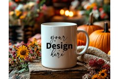 Thanksgiving 11oz white blank Coffee Mug Mockup Product Image 1