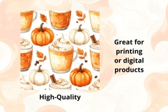Cozy Ghost Cafe Halloween Seamless Digtal Papers Bundle Product Image 5