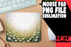 Cheerful MOUSE PAD Sublimation PNG, Flowers Product Image 1