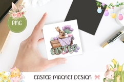 Cartoon Tulips PNG, Easter Eggs Square Coaster PNG Product Image 1