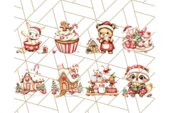 Christmas Baking Critters PNG Clipart, Cute Animals Holiday Product Image 8