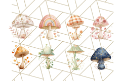 Dreamy Patterned Mushroom Clipart PNG, Forest Elements Png Product Image 8