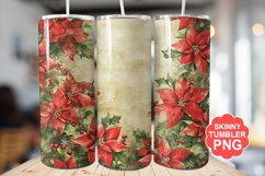 Christmas Flowers Tumbler | Christmas Tumbler Wrap Product Image 1