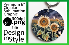Trendy Round Design for Keychains , Flowers Product Image 1