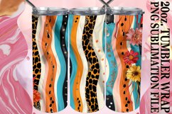 Chic 3D Leopard Flower Tumbler Wrap Art Product Image 1