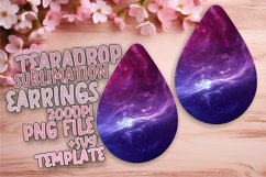 Sublimation Teardrop Earrings with Colorful Gradient Art Product Image 1
