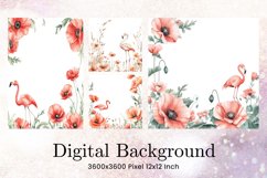 Flower Pattern Background Wallpaper Digital Paper_72 Product Image 1