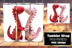 Dino Romance Sublimation Tumbler Product Image 1