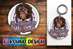 Luminous Ornaments Round Design, Black Woman Product Image 1