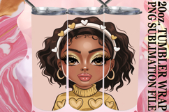 RADIANT GLOW 20oz TUMBLER WRAP, Afro Girl Product Image 1