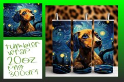Colorful Dog Art Tumbler Wrap - Abstract Design Product Image 1