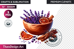 Lavender Clipart PNG, Purple flower arrangement sublimation Product Image 1