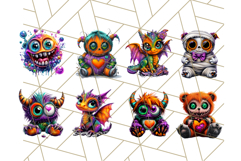 Spooky Cute Monster PNG Clipart, Adorable Halloween Monsters Product Image 4