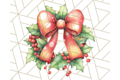 Vintage Christmas Clipart PNG, Cute Animals Holiday Elements Product Image 4